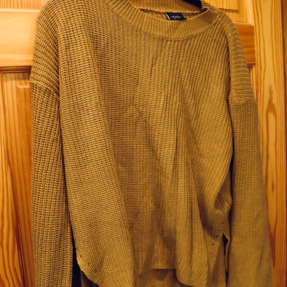 Daytrip Mustard Crew Neck Sweater